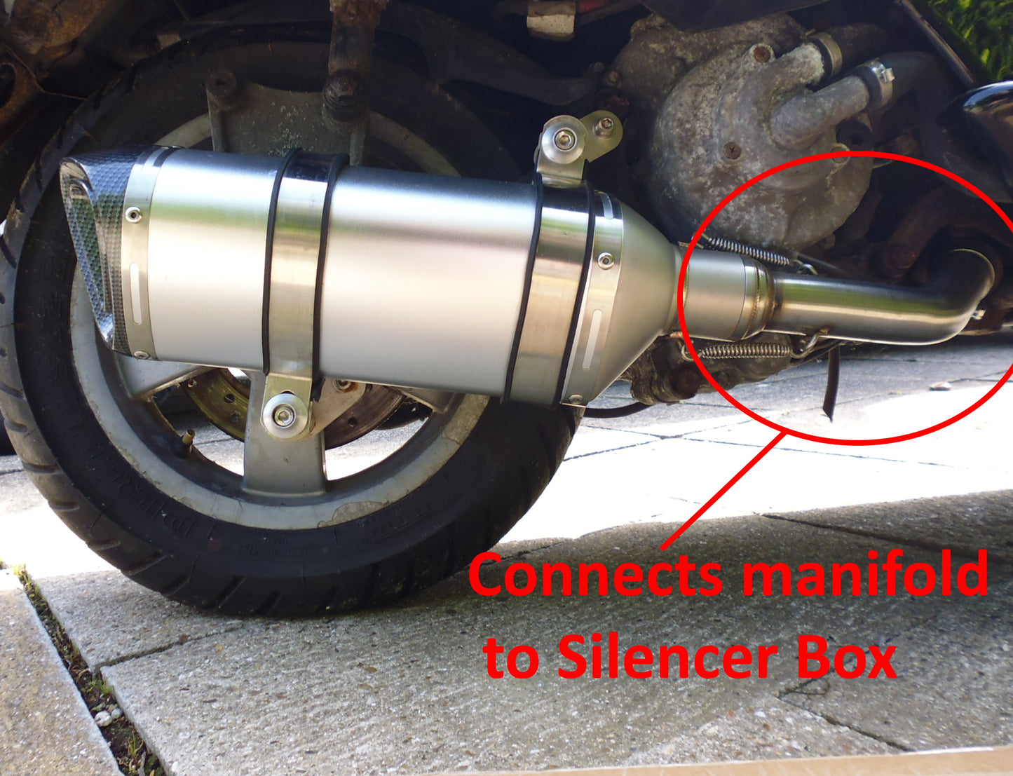 Middle Connector Pipe Kit for Vespa GTS Exhaust